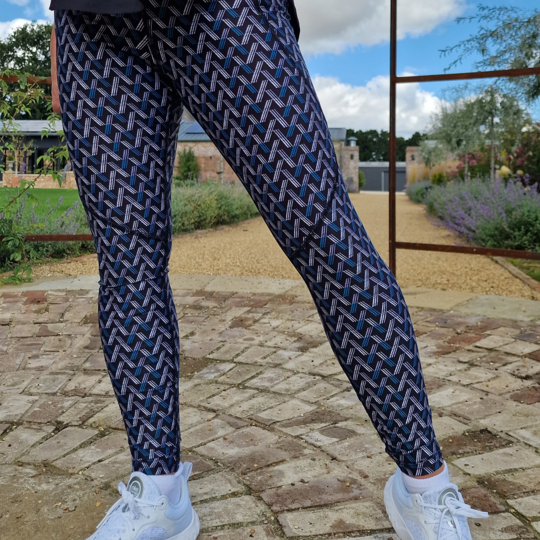 RISE Leggings Blue Geo